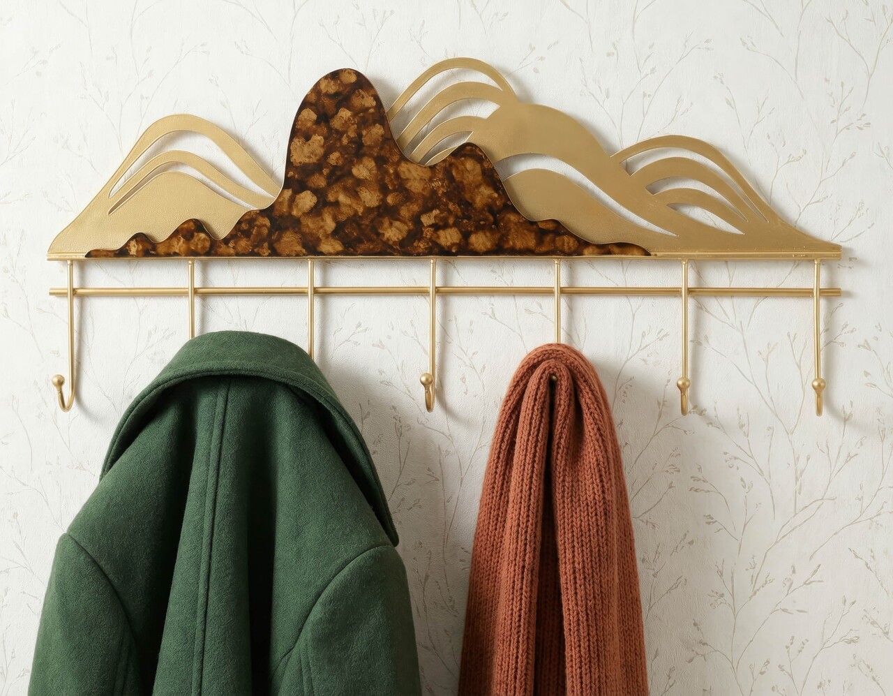 Cuier de perete, Mauro Ferretti, Mountain, 70.7x5x30.5 cm, metal, multicolor - imagine 6